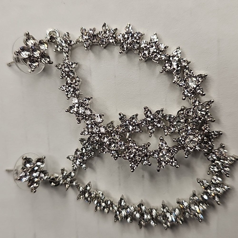 Star‎ Silver-toned Drop Earrings